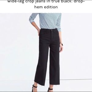 Madewell wide leg cropped ankle jeans